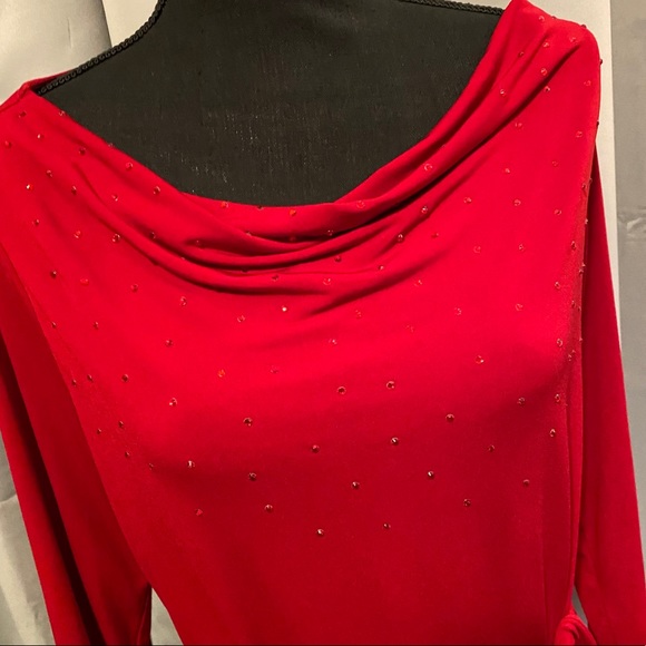 East 5th Tops - East 5th Red Blouse 3/4 Sleeves Red L